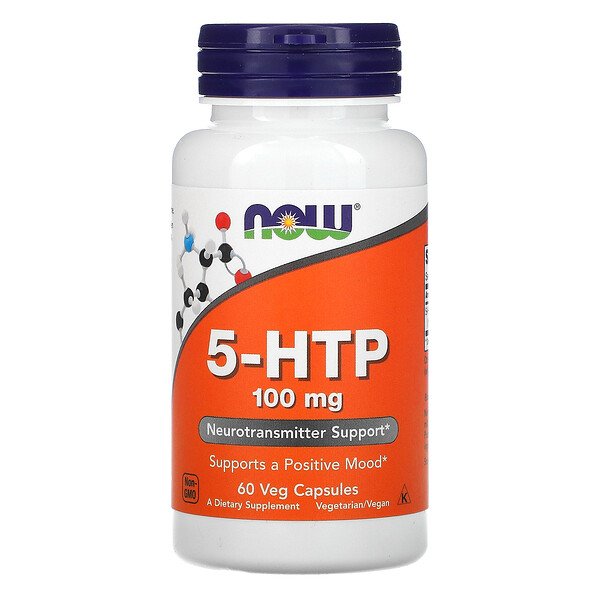 5-HTP, 100 мг, 60 растительных капсул NOW Foods