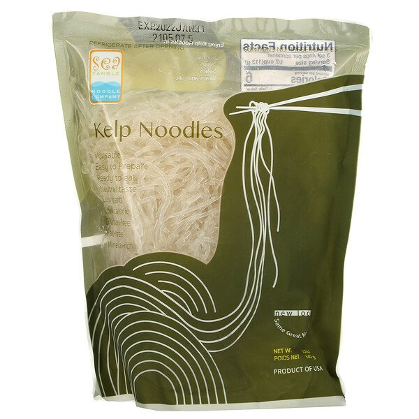 Лапша с водорослями, 12 унций (340 г) Sea Tangle Noodle Company