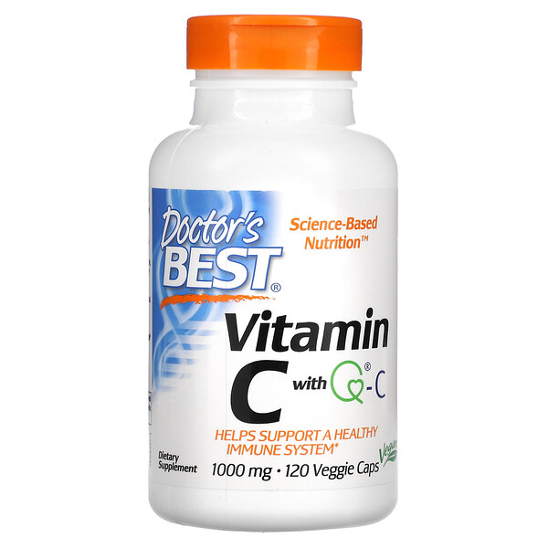 Витамин C с Q-C, 1000 мг, 120 вегетарианских капсул - Doctor's Best Doctor's Best