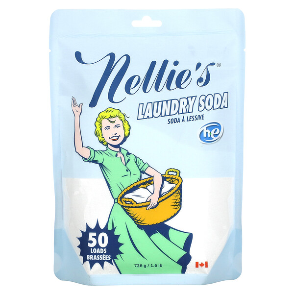 Сода для стирки, 50 загрузок, 1,6 фунта (726 г) Nellie's