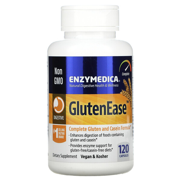 GlutenEase, 120 капсул Enzymedica
