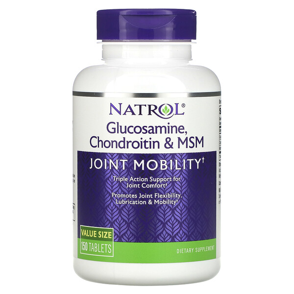 Глюкозамин, Хондроитин и МСМ - 150 таблеток - Natrol Natrol