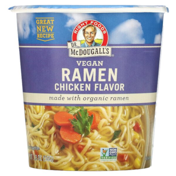 Vegan Ramen, со вкусом курицы, 1,8 унции (50 г) Dr. McDougall's