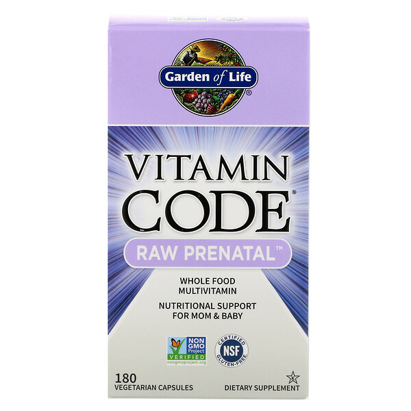 Vitamin Code, RAW для беременных, 180 вегетарианских капсул Garden of Life