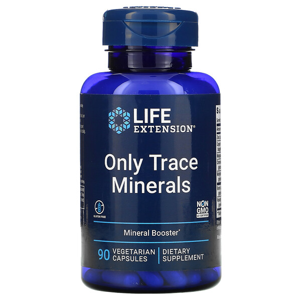 Only Trace Minerals, 90 вегетарианских капсул Life Extension