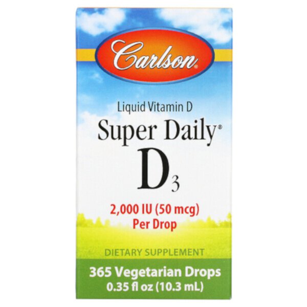 Super Daily D3, 50 мкг (2000 МЕ) - 10,3 мл - Carlson Carlson