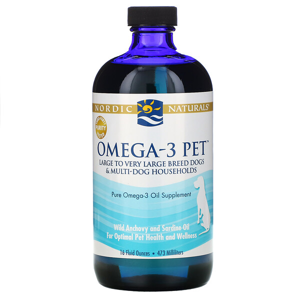 Omega-3 Pet, для собак крупных и очень крупных пород, 16 жидких унций (473 мл) Nordic Naturals