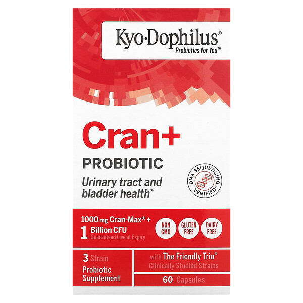 Kyo-Dophilus, Cran+ Пробиотик - 60 капсул - Kyolic Kyolic