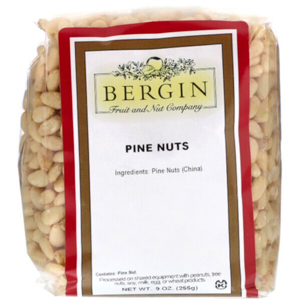 Кедровые орехи, 9 унций (255 г) Bergin Fruit and Nut Company