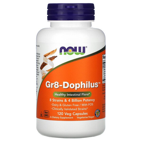Gr8-Dophilus - 120 растительных капсул - NOW Foods NOW Foods
