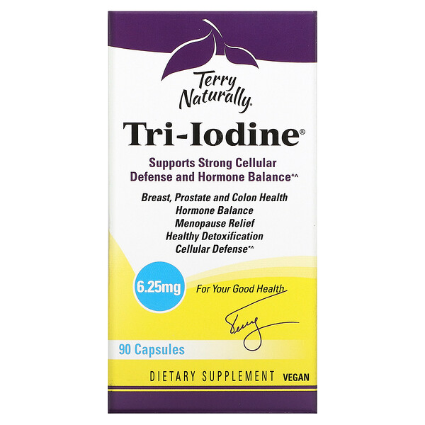 Трийодид - 6.25 мг - 90 капсул - Terry Naturally Terry Naturally