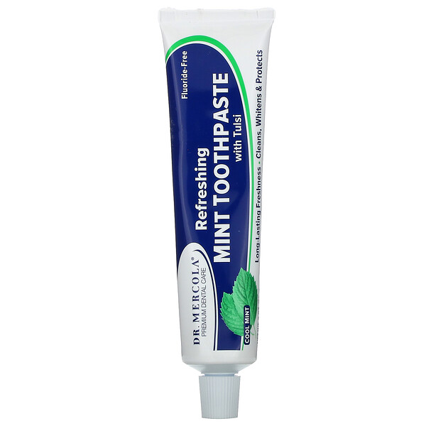 Освежающая зубная паста с туласи, прохладная мята, 3 унции (85 г) Dr. Mercola