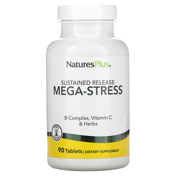 Mega-Stress, пролонгированное высвобождение, 90 таблеток NaturesPlus