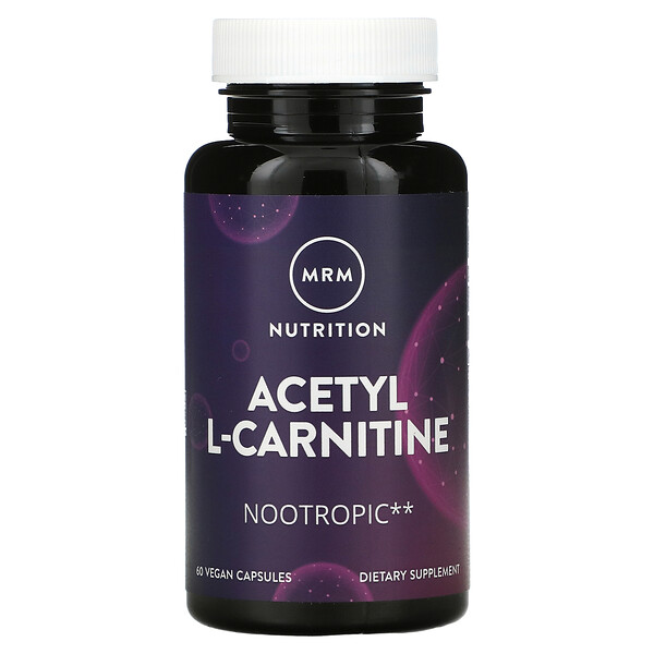 Nutrition, Ацетил-L-карнитин, 60 веганских капсул MRM