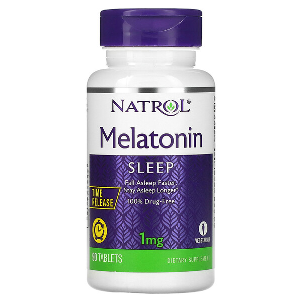 Мелатонин, Пролонгированное Высвобождение - 1 мг - 90 таблеток - Natrol Natrol
