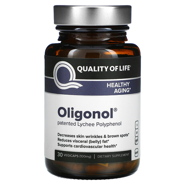Oligonol - 100 мг - 30 вегетарианских капсул - Quality of Life Labs Quality of Life Labs
