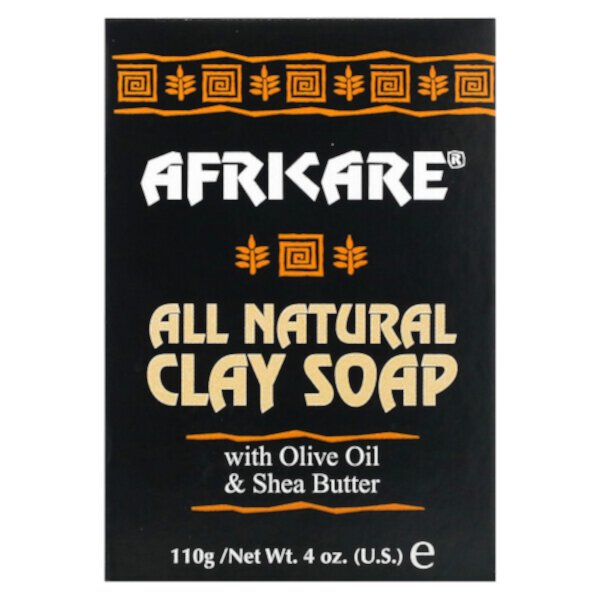 Africare, Полностью натуральное глиняное мыло с оливковым маслом и маслом ши, 4 унции (110 г) Cococare