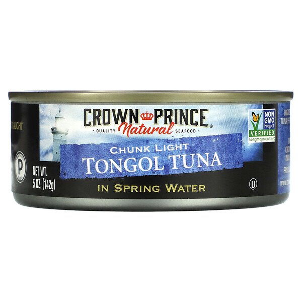 Tongol Tuna, Chunk Light, в родниковой воде, 5 унций (142 г) Crown Prince