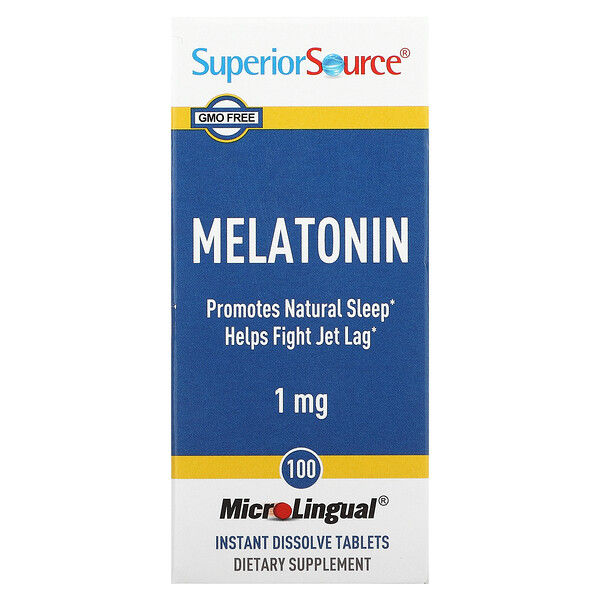 Мелатонин - 1 мг - 100 микролингвальных таблеток мгновенного растворения - Superior Source Superior Source