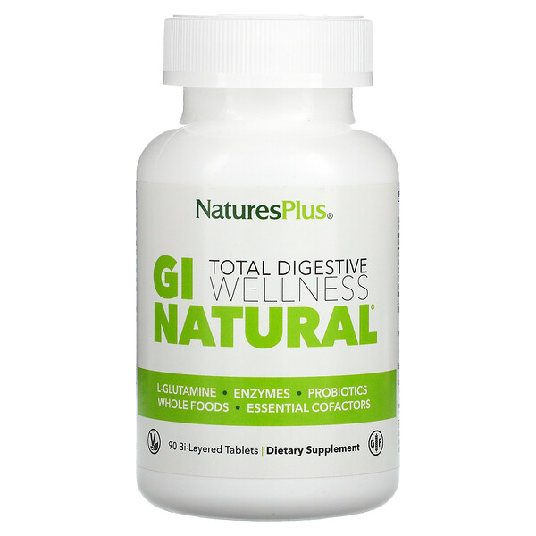 Total Digestive Wellness, GI Natural, 90 двухслойных таблеток NaturesPlus