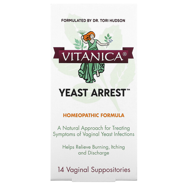 Yeast Arrest, 14 вагинальных суппозиториев Vitanica