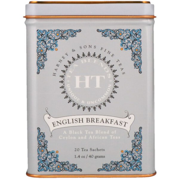 HT Tea Blend, Английский завтрак, 20 чайных пакетиков, 1,4 унции (40 г) Harney & Sons