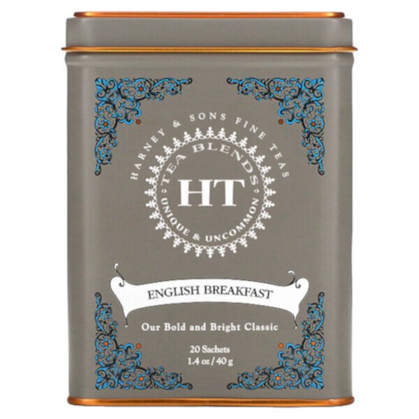 HT Tea Blend, Английский завтрак, 20 чайных пакетиков, 1,4 унции (40 г) Harney & Sons