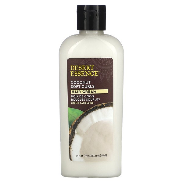 Крем для волос Soft Curls, кокос, 6,4 жидких унций (190 мл) Desert Essence