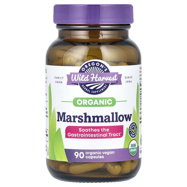 Organic Marshmallow, 90 Organic Vegan Capsules (Веганские капсулы) Oregon's Wild Harvest