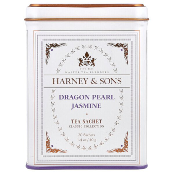 Fine Teas, Dragon Pearl Jasmine, 20 чайных пакетиков, 1,4 унции (40 г) Harney & Sons