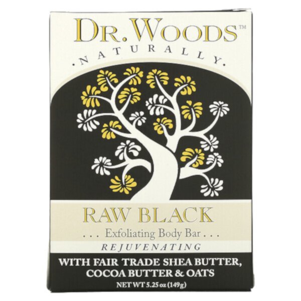 Body Bar, Raw Black, 5,25 унции (149 г) Dr. Woods