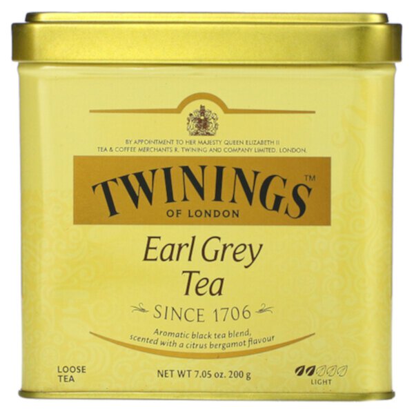 Рассыпной чай Earl Grey, светлый, 7,05 унций (200 г) Twinings