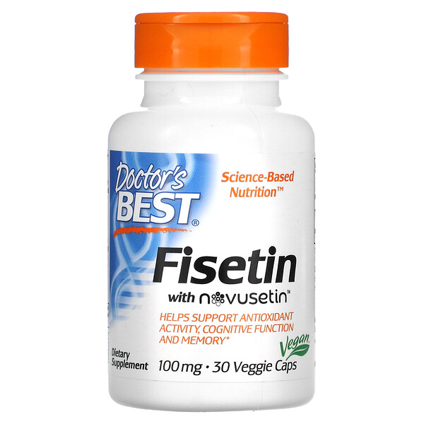 Fisetin с Novusetin, 100 мг, 30 растительных капсул - Doctor's Best Doctor's Best