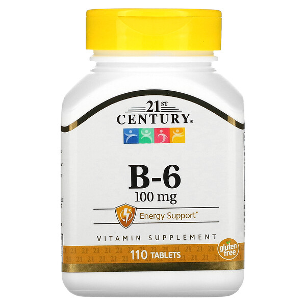 B-6, 100 мг, 110 таблеток - 21st Century 21st Century