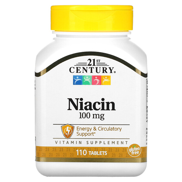 Ниацин - 100 мг - 110 таблеток - 21st Century 21st Century