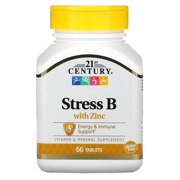 Стресс B с Цинком - 66 таблеток - 21st Century 21st Century