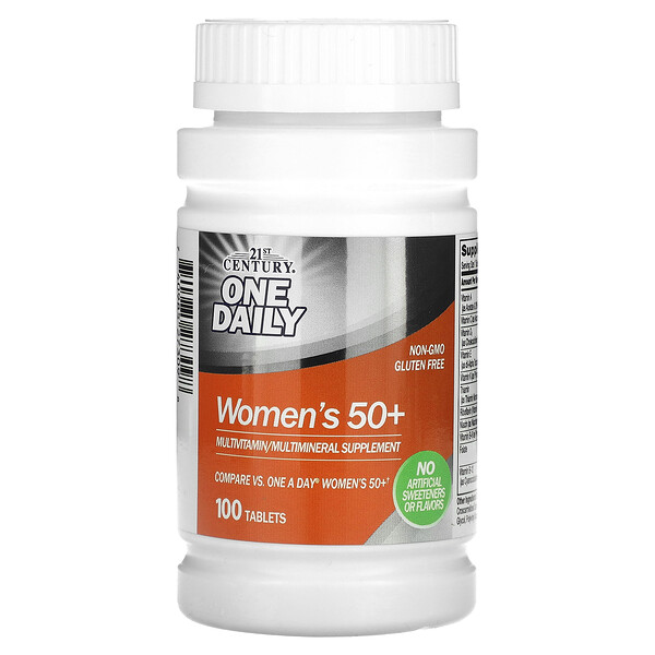 One Daily, Женщины 50+, Мультивитамин Мультиминерал - 100 таблеток - 21st Century 21st Century
