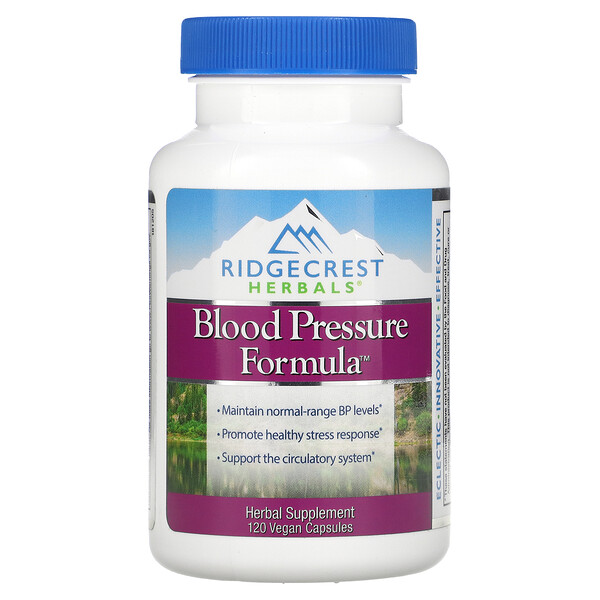 Формула кровяного давления, 120 веганских капсул RidgeCrest Herbals