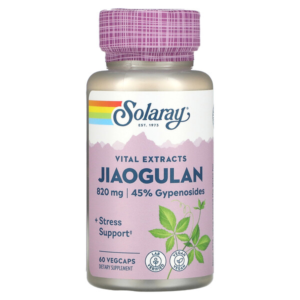 Цзяогулан, 820 мг, 60 растительных капсул (410 мг на капсулу) Solaray