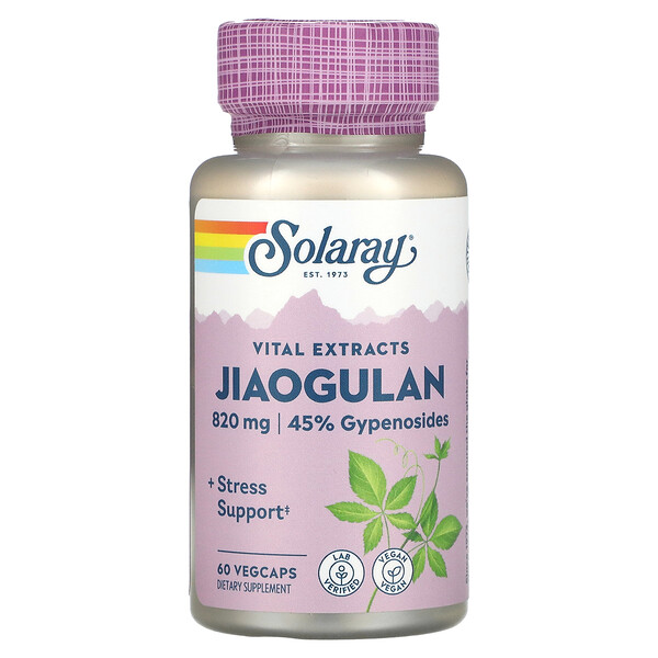 Jiaogulan, 820 mg, 60 VegCaps (410 mg per Capsule) Solaray