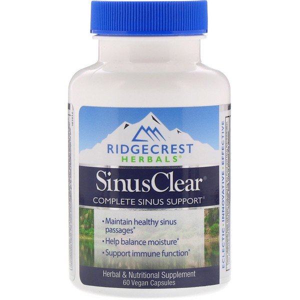 SinusClear, 60 веганских капсул RidgeCrest Herbals