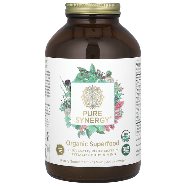 Organic Superfood  Powder (Порошок), 12.5 oz (Унции) (354 g) Pure Synergy