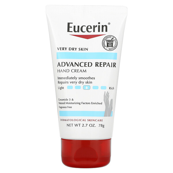 Крем для рук Advanced Repair, без запаха, 2,7 унции (78 г) Eucerin