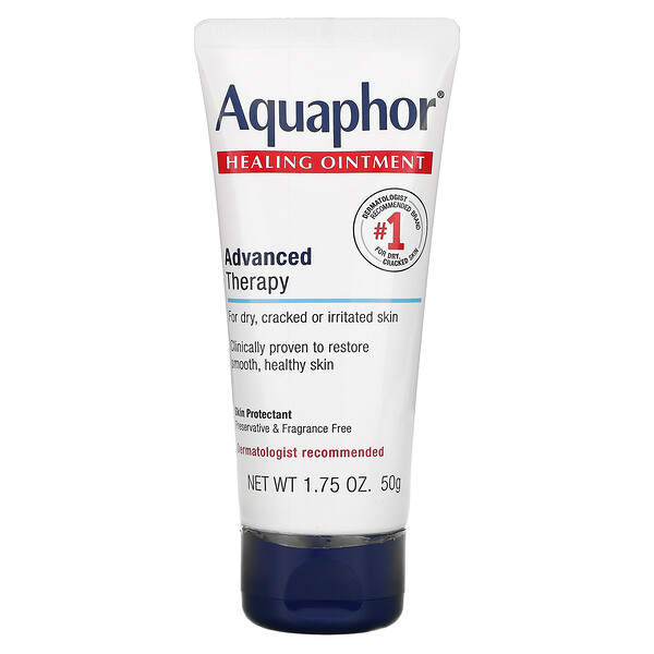 Лечебная мазь, средство для защиты кожи, 1,75 унции (50 г) Aquaphor