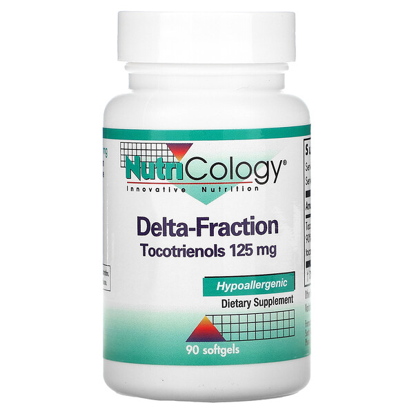 Delta-Fraction Tocotrienols, 125 мг, 90 мягких капсул - Nutricology - Витамин E Nutricology