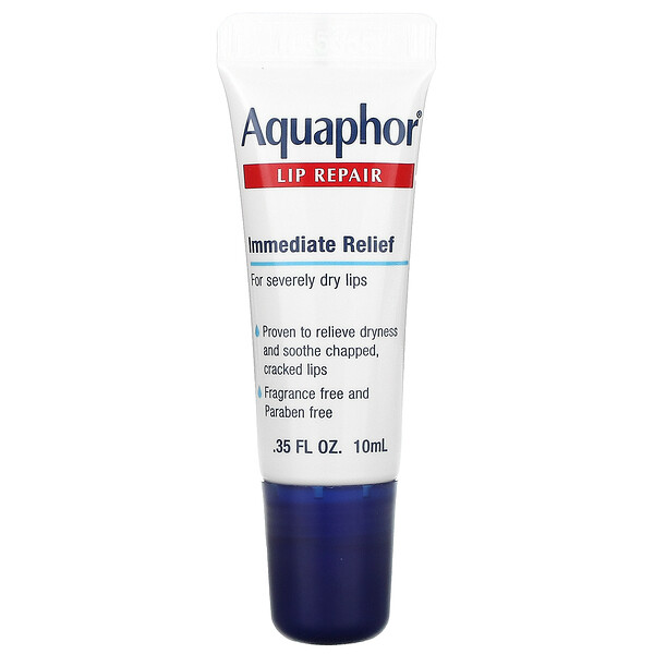 Lip Repair, Немедленное облегчение, без запаха, 0,35 ж. унц. (10 мл) Aquaphor