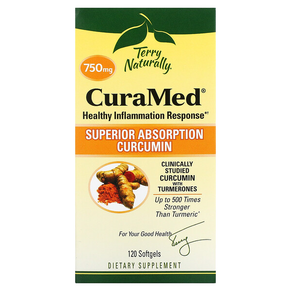 CuraMed, 750 мг, 120 мягких таблеток Terry Naturally