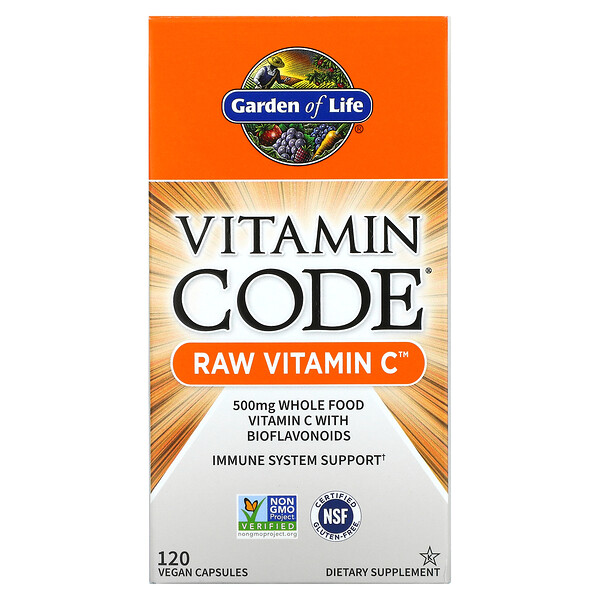 Vitamin Code, RAW витамин C, 250 мг, 120 веганских капсул Garden of Life