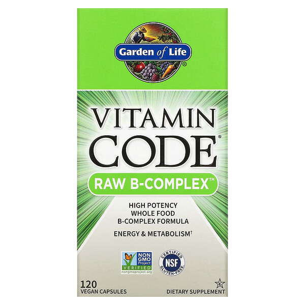 Vitamin Code, RAW B-Complex - 120 веганских капсул - Garden of Life Garden of Life