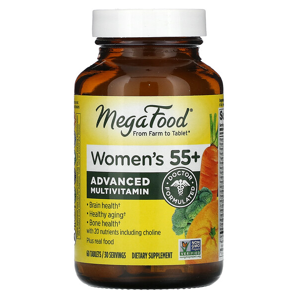 Мульти для женщин 55+, 60 таблеток MegaFood